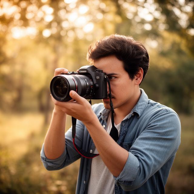 Photographer with camera